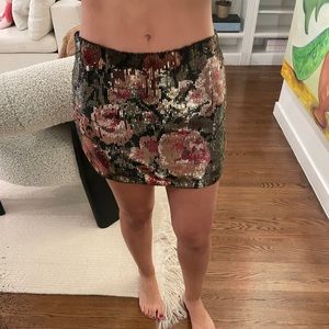 Haute Hippie sequin mini skirt, size M